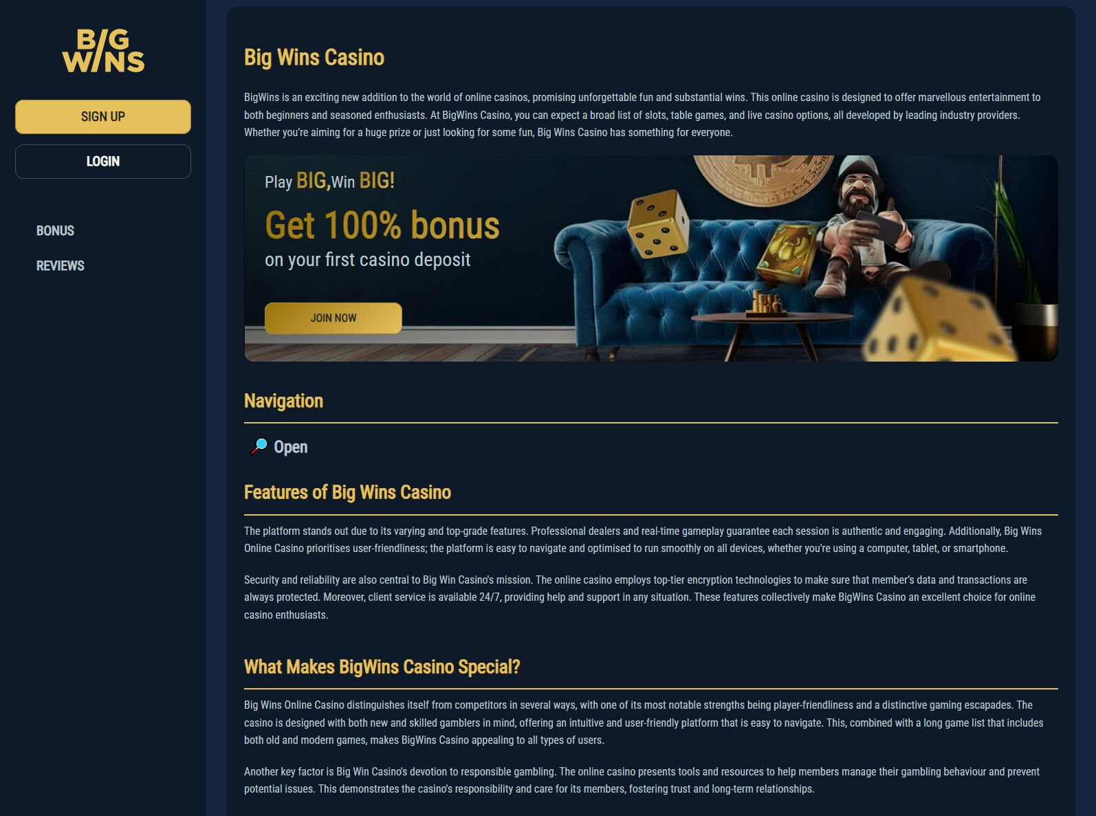 BigWins Gambling Establishment-- Read 3 crucial things before 200 cash rotates