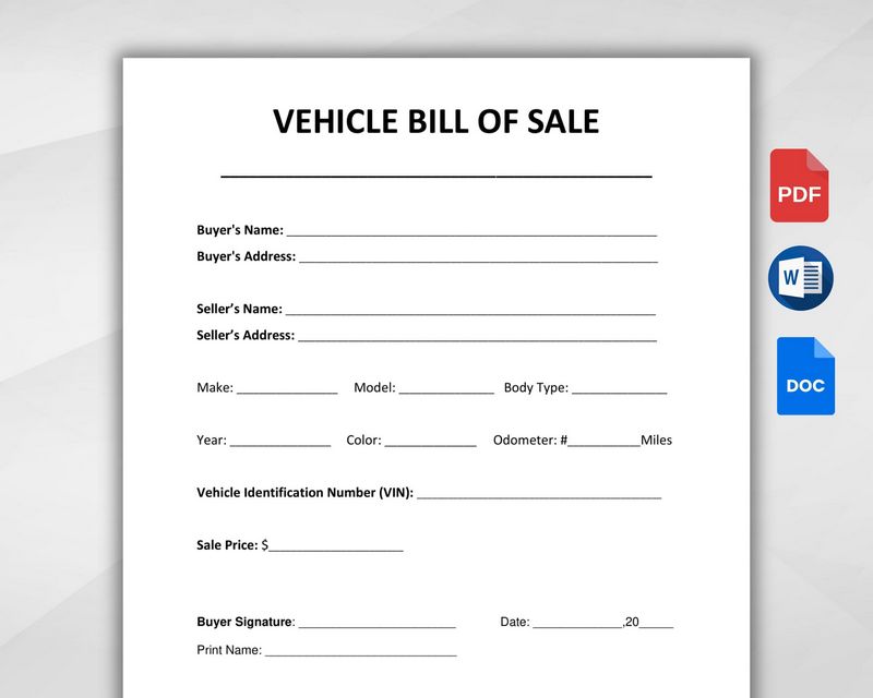 Ranch Tractor Bill of Sale Form